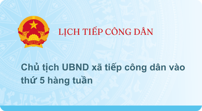 LỊCH TIẾP CÔNG DÂN