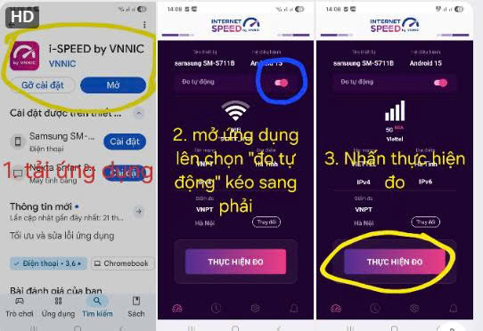 Hướng dẫn tải, cài đặt và sử dụng ứng dụng i-speed để đo lường, đánh giá chất lượng dịch vụ truy nhập internet