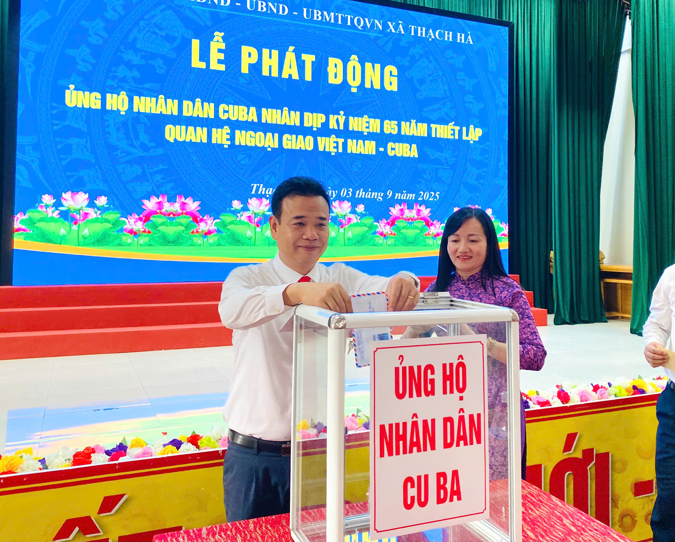 Xã Thạch Hà phát động ủng hộ quyên góp ủng hộ nhân dân Cu Ba 