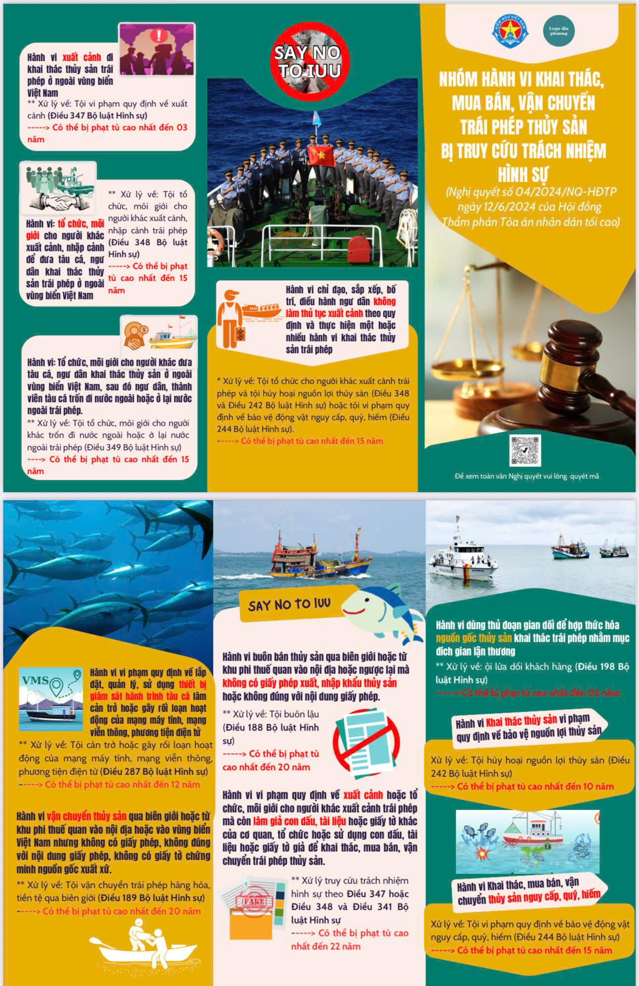 Các nhóm hành vi khai thác, mua bán, vận chuyển trái phép thuỷ sản bị truy cứu trách nhiệm hình sự