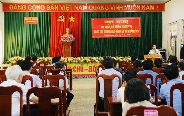 Thạch Hà tập huấn, bồi dưỡng nghiệp vụ công tác tuyên giáo, báo cáo viên năm 2024