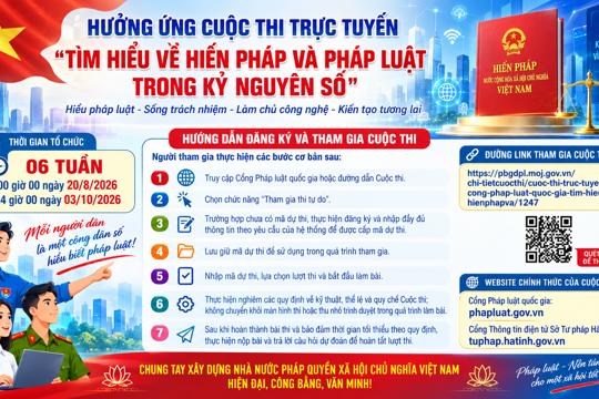 Hưởng ứng Cuộc thi trực tuyến “Tìm hiểu về Hiến pháp và pháp luật trong kỷ nguyên số” 