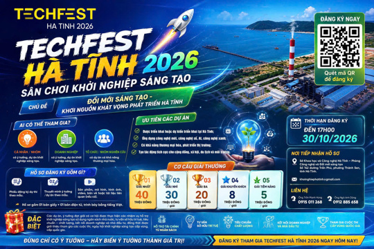 🚀 TECHFEST HÀ TĨNH 2026 – SÂN CHƠI KHỞI NGHIỆP SÁNG TẠO