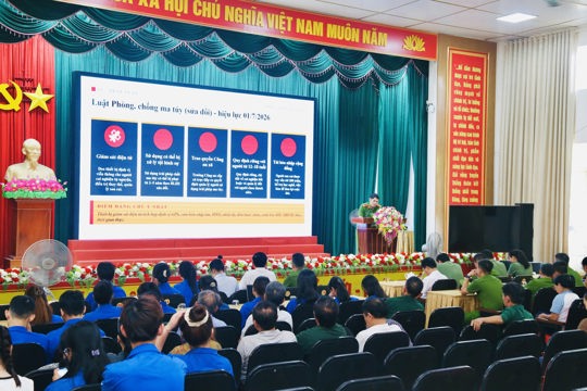 Xã Thạch Hà tổ chức hội nghị tuyên truyền, phổ biến pháp luật về phòng, chống ma túy và phòng ngừa tội phạm
