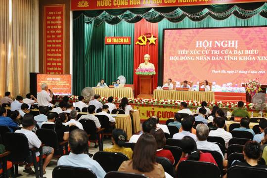 Tiếp thu, giải đáp nhiều kiến nghị của cử tri Thạch Hà, Toàn Lưu, Việt Xuyên