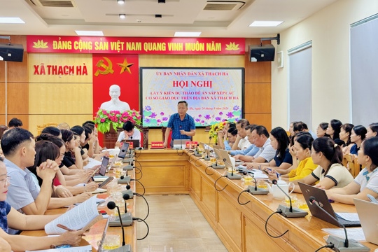 Thạch Hà lấy ý kiến dự thảo đề án sắp xếp các cơ sở giáo dục