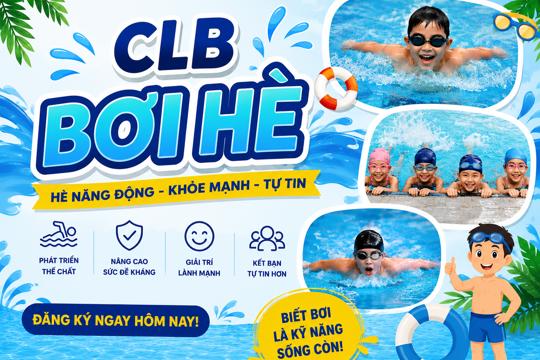 Thông báo tổ chức lớp dạy bơi hè năm 2026
