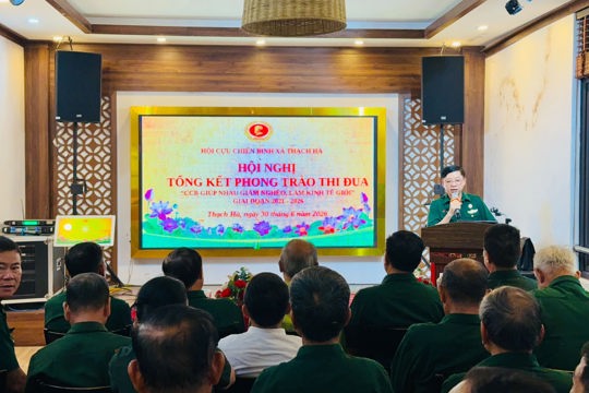 Thạch Hà tổng kết phong trào “Cựu chiến binh giúp nhau giảm nghèo, làm kinh tế giỏi” giai đoạn 2021 - 2026 