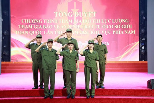 Đội thi an ninh cơ sở xã Thạch Hà sẵn sàng tranh tài tại Hội thi toàn quốc