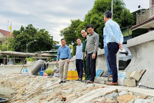 Kiểm tra công tác phòng, chống thiên tai tại 8 xã khu vực Thạch Hà