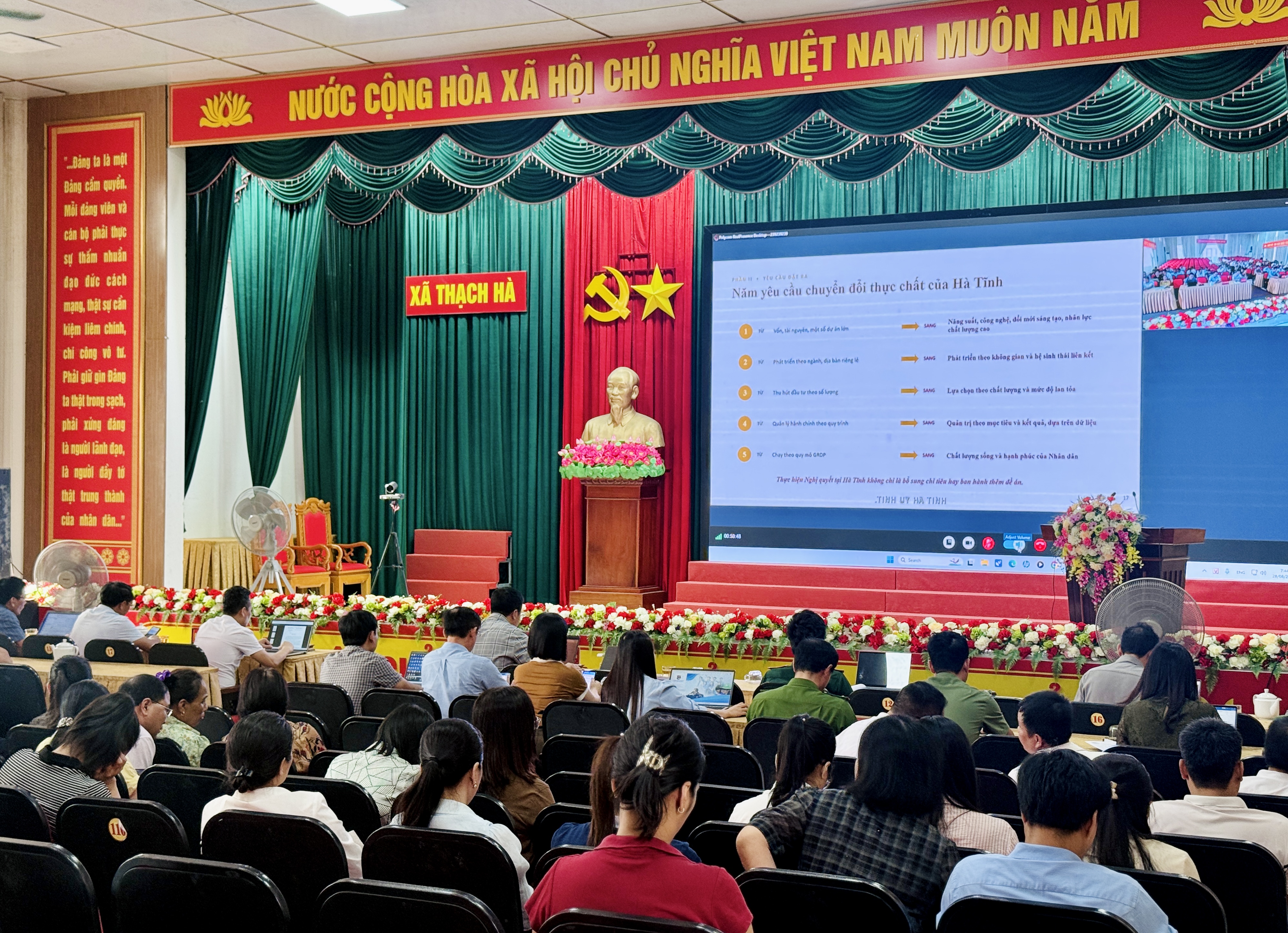 Thạch Hà nghiêm túc học tập, quán triệt các nghị quyết của Trung ương và của tỉnh