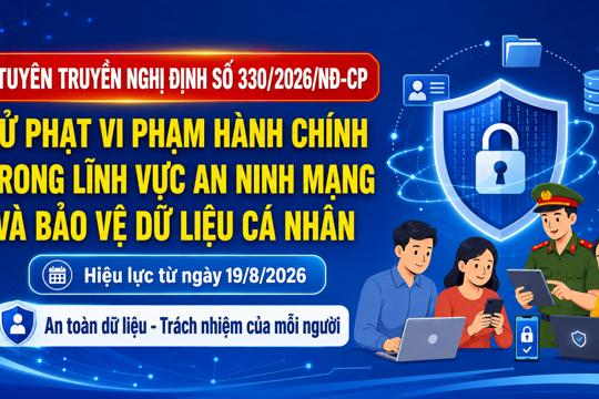 Chủ động bảo đảm an ninh mạng, bảo vệ dữ liệu cá nhân theo Nghị định số 330/2026/NĐ-CP 