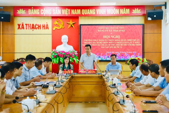 Thạch Hà hoàn thiện phương án nhân sự chi bộ thôn sau sắp xếp 