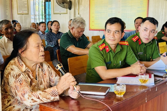 Công an xã Thạch Hà tổ chức hội nghị “Công an lắng nghe ý kiến Nhân dân” 