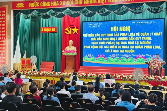 Thạch Hà phát động cao điểm 90 ngày ra quân phân loại, xử lý rác tại nguồn 