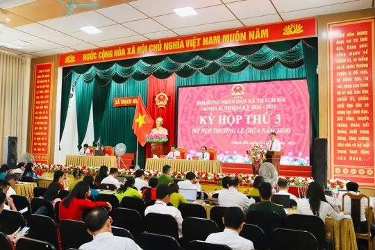 Hội đồng nhân dân xã Thạch Hà khóa II tổ chức Kỳ họp thứ 3, thảo luận, giải đáp nhiều nội dung cử tri và Nhân dân quan tâm 