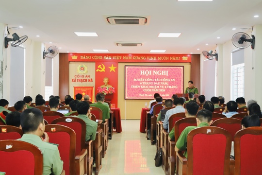 Công an xã Thạch Hà sơ kết công tác 6 tháng đầu năm 2026