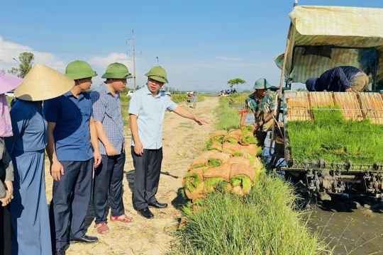 Xã Thạch Hà triển khai mô hình giảm phát thải gắn với cơ giới hóa đồng bộ trong sản xuất lúa vụ Hè Thu năm 2026