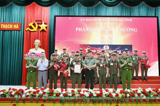 Đội tuyển Thạch Hà giành giải Nhất Hội thi lực lượng tham gia bảo vệ ANTT ở cơ sở Cụm số 3