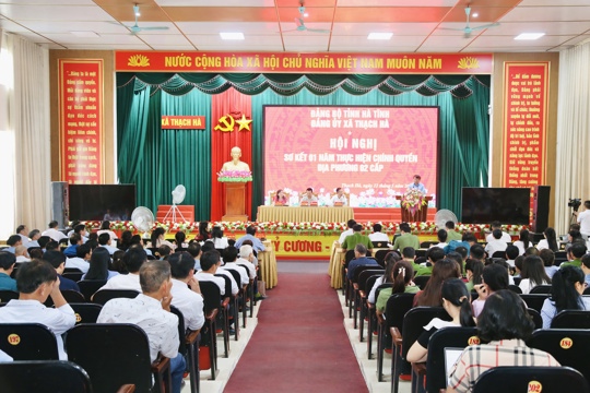Xã Thạch Hà sơ kết 1 năm thực hiện mô hình chính quyền địa phương 2 cấp