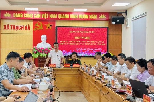 Thạch Hà tập trung chuẩn bị diễn tập tác chiến trong khu vực phòng thủ năm 2026