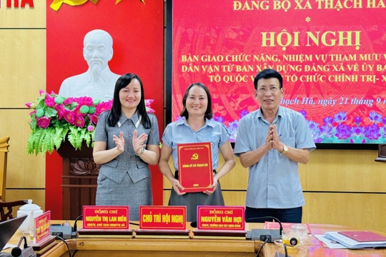 Thạch Hà bàn giao chức năng, nhiệm vụ tham mưu về công tác dân vận