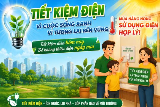 UBND xã Thạch Hà kêu gọi chung tay tiết kiệm điện mùa nắng nóng năm 2026 
