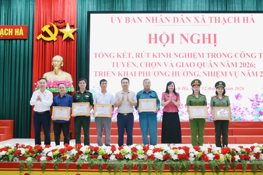 Thạch Hà tổng kết, rút kinh nghiệm công tác tuyển chọn và gọi công dân nhập ngũ năm 2026 