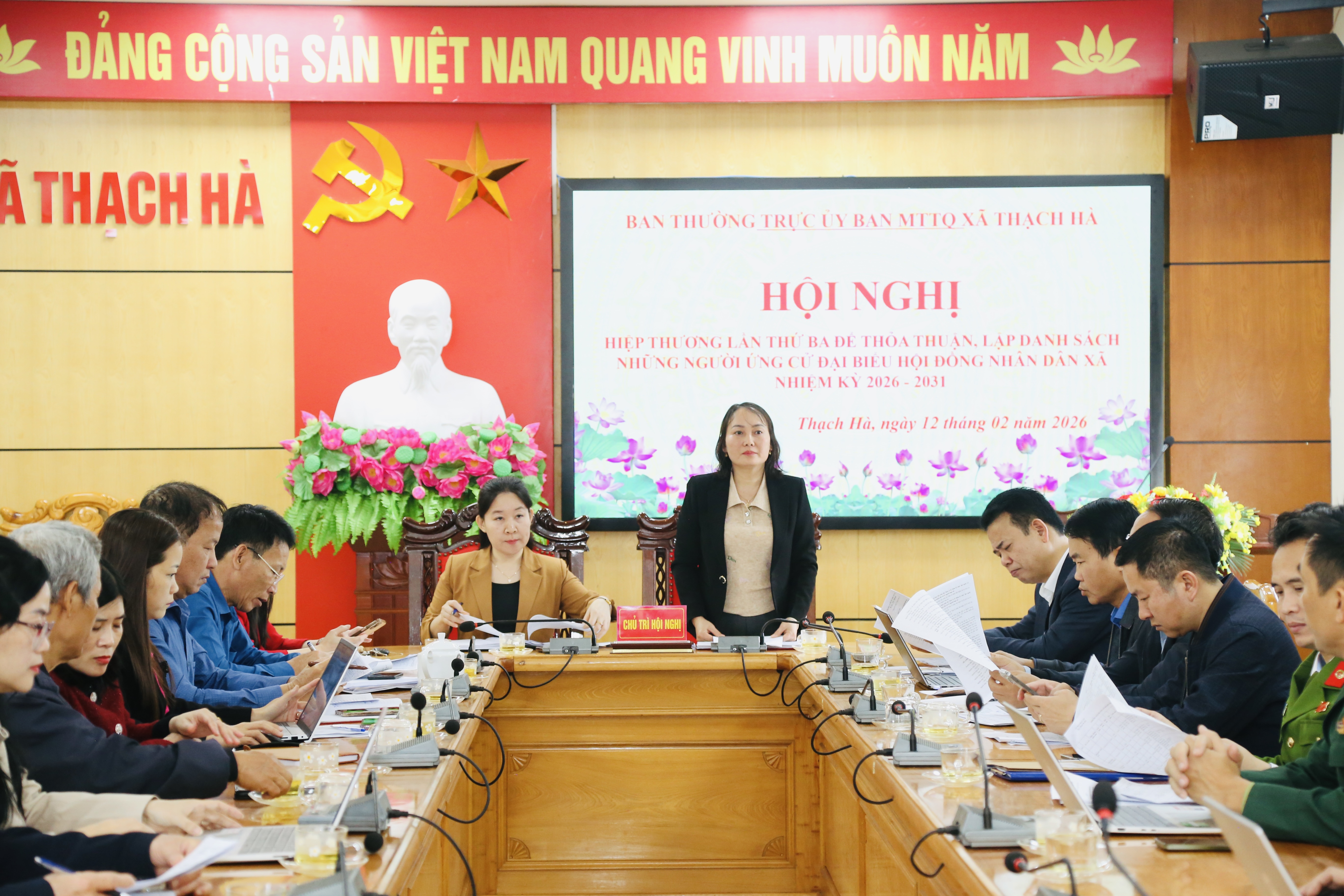 Xã Thạch Hà thống nhất lập danh sách chính thức người đủ tiêu chuẩn ứng cử đại biểu HĐND xã nhiệm kỳ 2026 – 2031