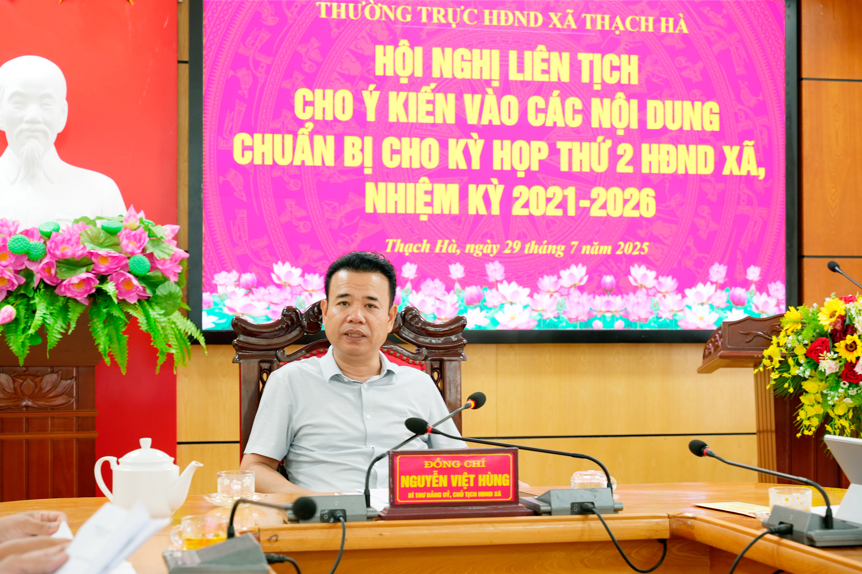 Thường trực HĐND xã Thạch Hà Tổ chức Hội nghị Liên tịch chuẩn bị Kỳ họp thứ 2 