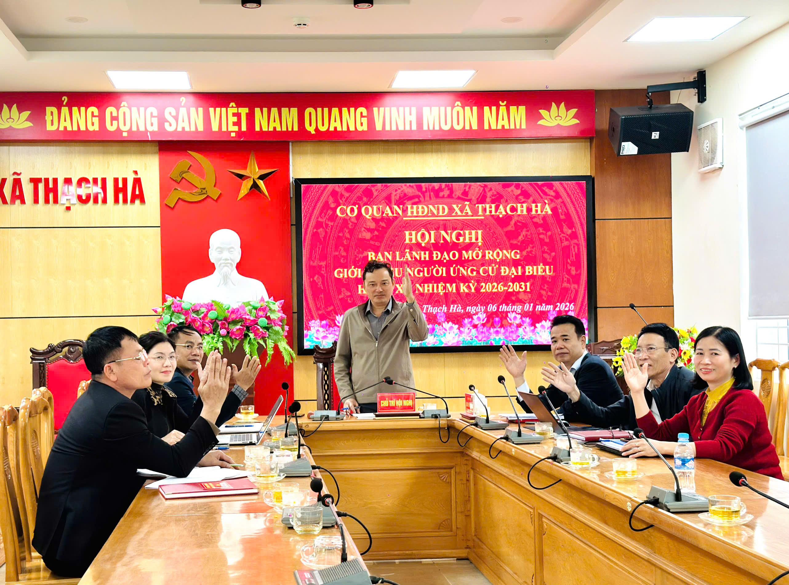 Lấy ý kiến người được giới thiệu ứng cử đại biểu HĐND xã Thạch Hà nhiệm kỳ 2026-2031